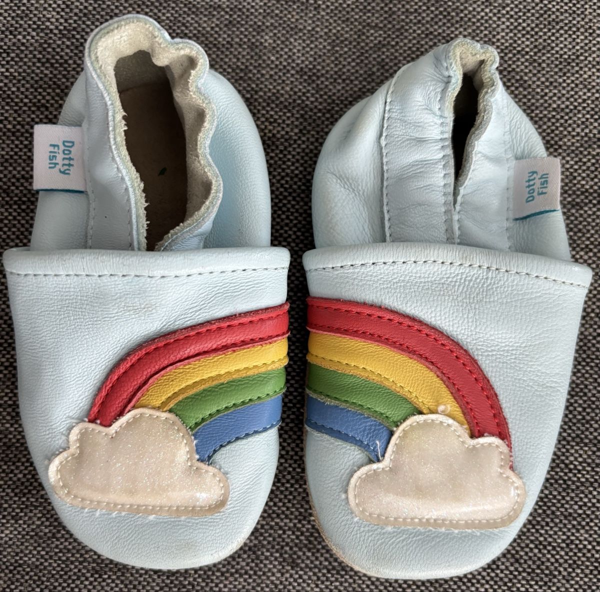 Scarpe per ragazzi: Dotty Fish Finken Regenbogen, Gr. 12-18 Monate – Usato da Jegenstorf venduto da Annina0506