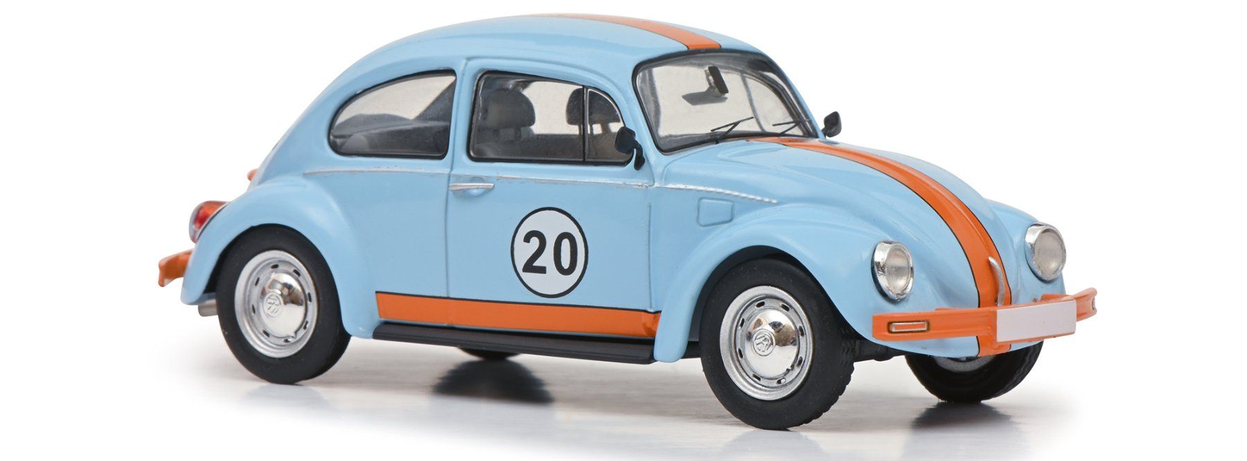 Volkswagen Modellini d'auto: VW Käfer 1200 #20 Gulf Design hellblau / orange / Decor – Nuovo e nell'imballaggio originale da Gerlafingen venduto da espero88 3