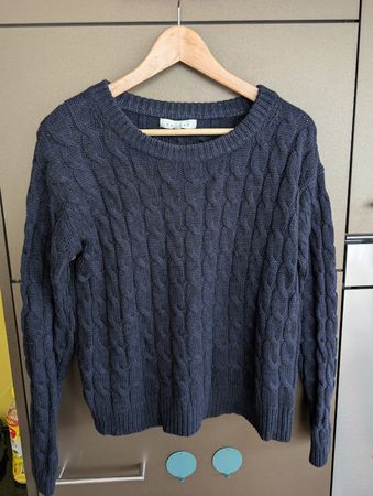 Sandro Pullover Zopfmuster dunkelblau Grösse 2
