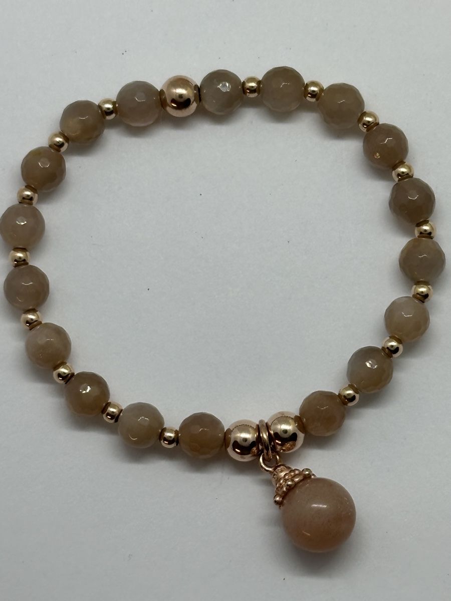 Bracciali & Braccialetti: Mondstein Armband rose vergoldet – Nuovo e nell'imballaggio originale da Niederglatt ZH venduto da Silberschmuck-design