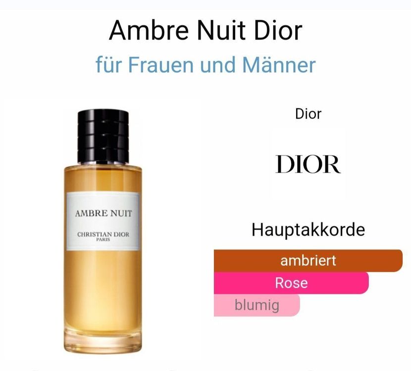 Christian Dior Priv e Ambre Nuit 2ml Muster Probe Ed Parfum