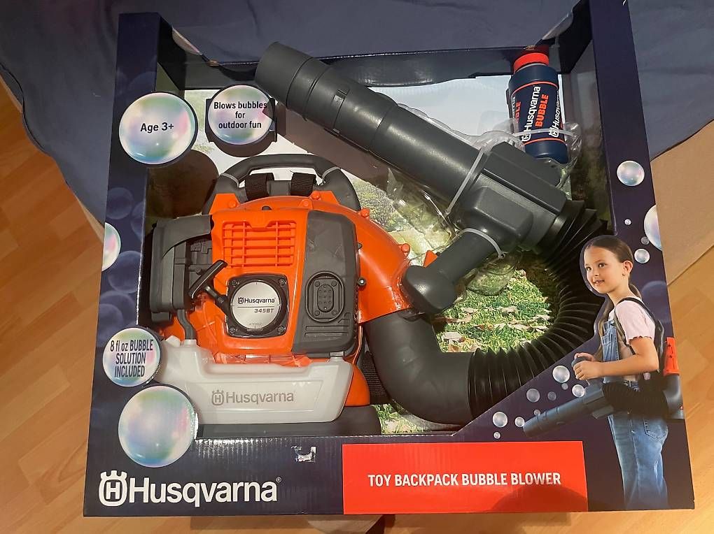Giocattoli: Husqvarna Seifenblasen-Laubbläser – Nuovo e nell'imballaggio originale da Reichenbach i. K. venduto da 09Kathy