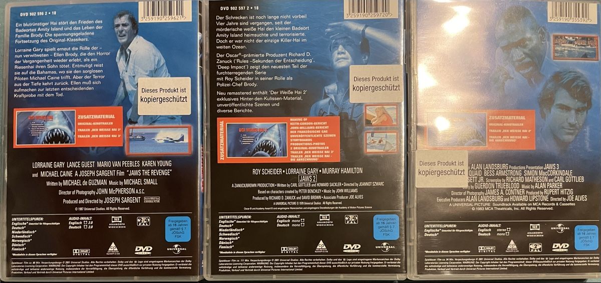 Tutti i DVDs: Der weisse Hai  1-3 – Usato da Waldenburg venduto da Mimily33 1