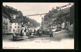 AK Fribourg, La basse ville, 1905