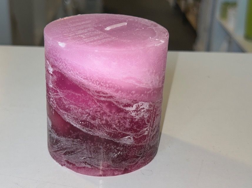 Rustico Kerze „ pink-marmoriert“ | Kaufen auf Ricardo