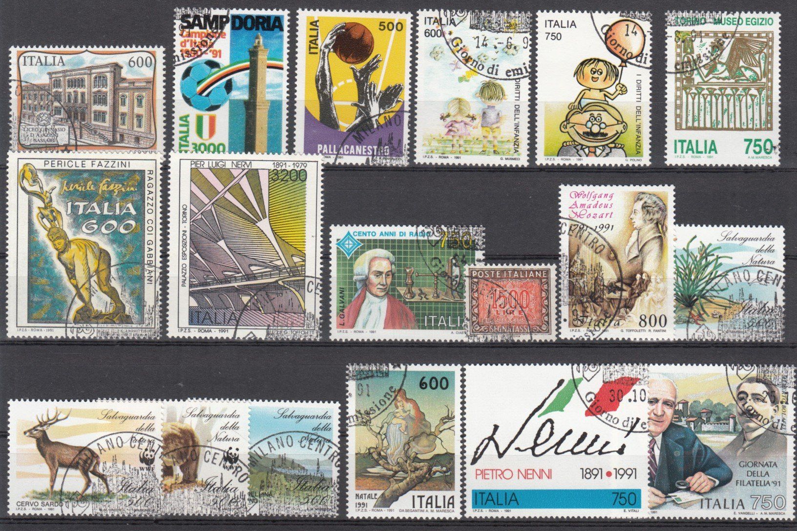 Alle Briefmarken: Italien 1991 mit ET – Gebraucht aus Bürglen TG von StampGraf 2