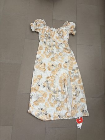 Kleid geblümt gelb S