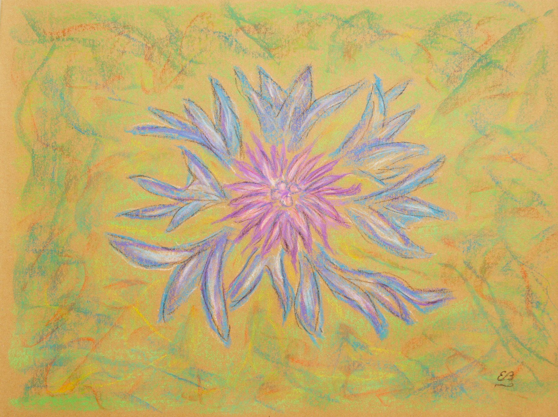 Dipinti: Zeichnung: Blaue Blume – Usato da Fribourg venduto da erw_68dx