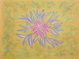Zeichnung: Blaue Blume