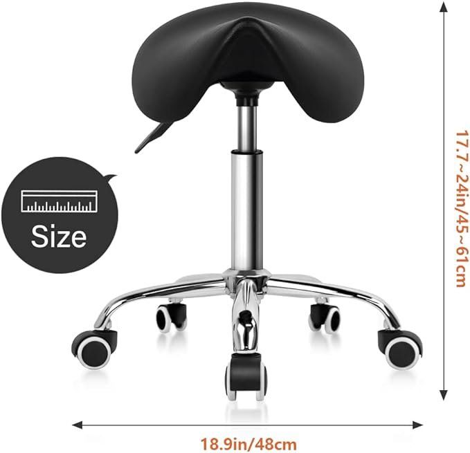 Sgabelli: Rollhocker Arbeitshocker Barhocker drehbar mit Sattelsitz – Nuovo e nell'imballaggio originale da Zürich venduto da Novamart 2