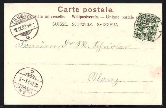 Cartoline postali: Thusis, Ortsansicht aus der Vogelschau – Usato da Berlin venduto da bartko-reher 1
