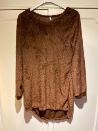 FLAUSCHIGER PULLOVER DAMEN,SCHOKOBRAUN