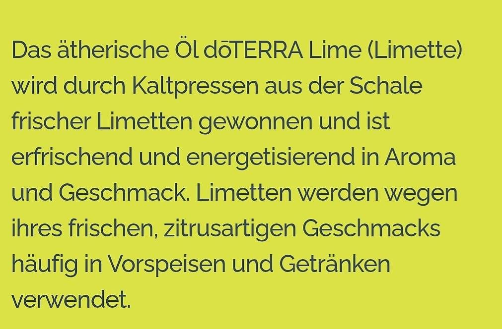 Doterra Ätherische Öle: Dõterra Lime – Neu und originalverpackt aus Lyss von Infinia 1