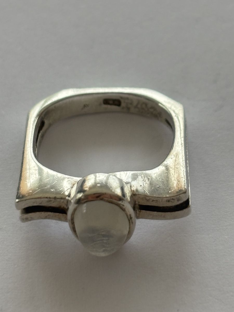 Anelli: Vintage Silber 925 Ring mit Mondstein – Usato da Langnau am Albis venduto da flusspflege 4