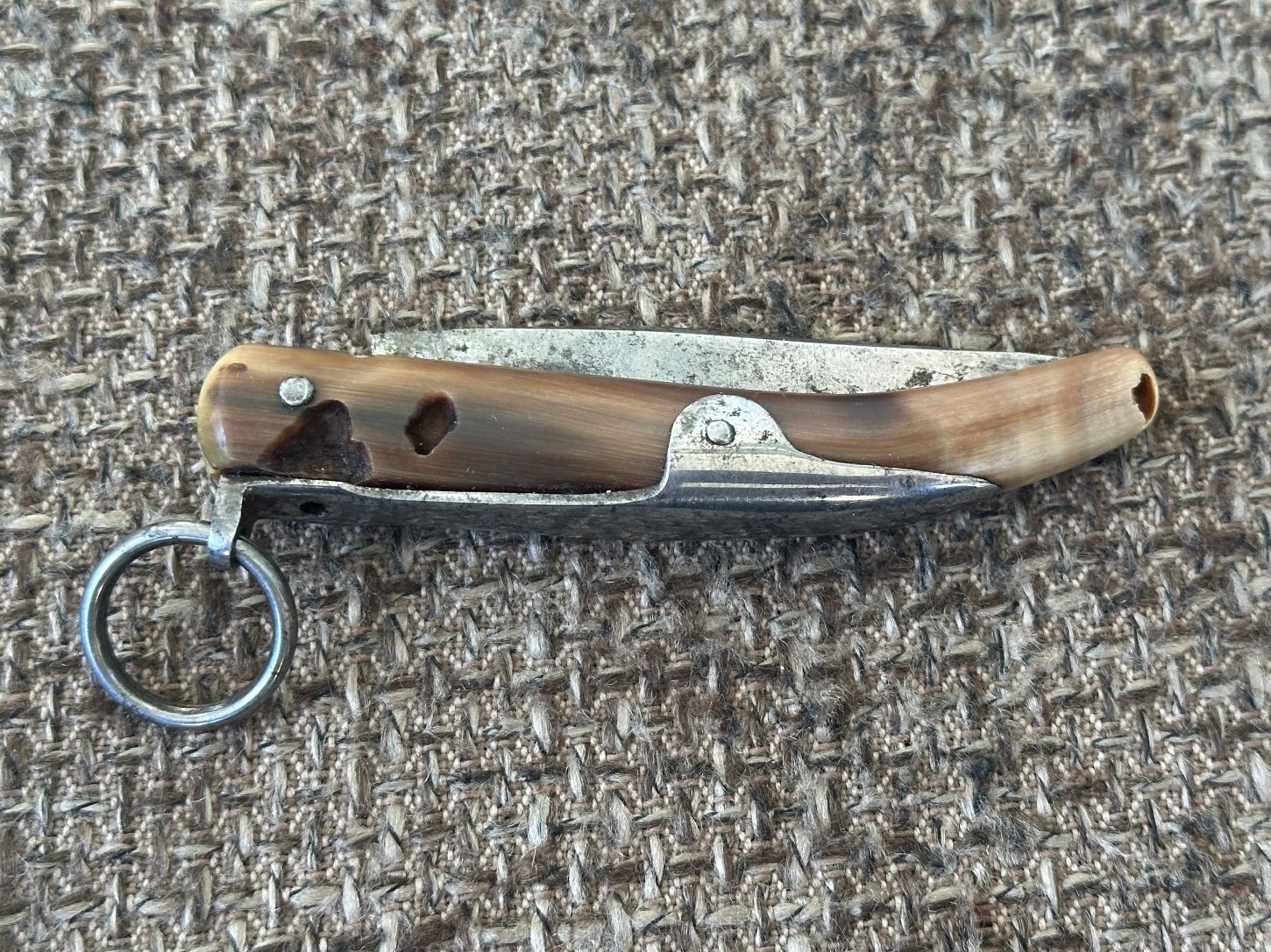 Coltelli tascabile: Einzigartiges antikes Schweizer Sackmesser SIMON BERNE Horn – Usato da Dübendorf venduto da lan1808 1