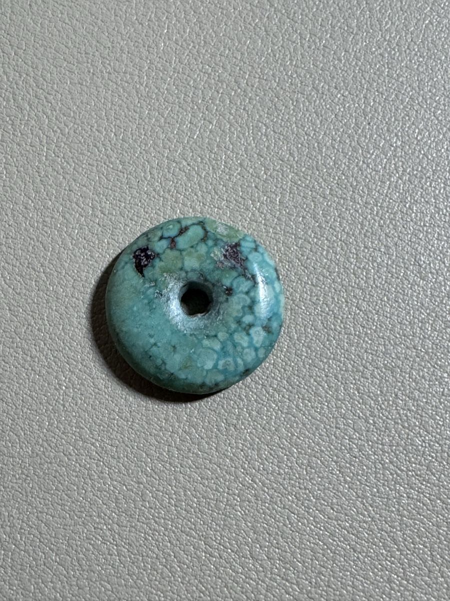 Anhänger: Turquoise bead round donut shape ca.1.8cm – Gebraucht aus Zürich von olalinda 2
