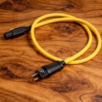 ROTH CABLE Stromkabel gelb, geschirmt, 1m, 2,5mm² High End