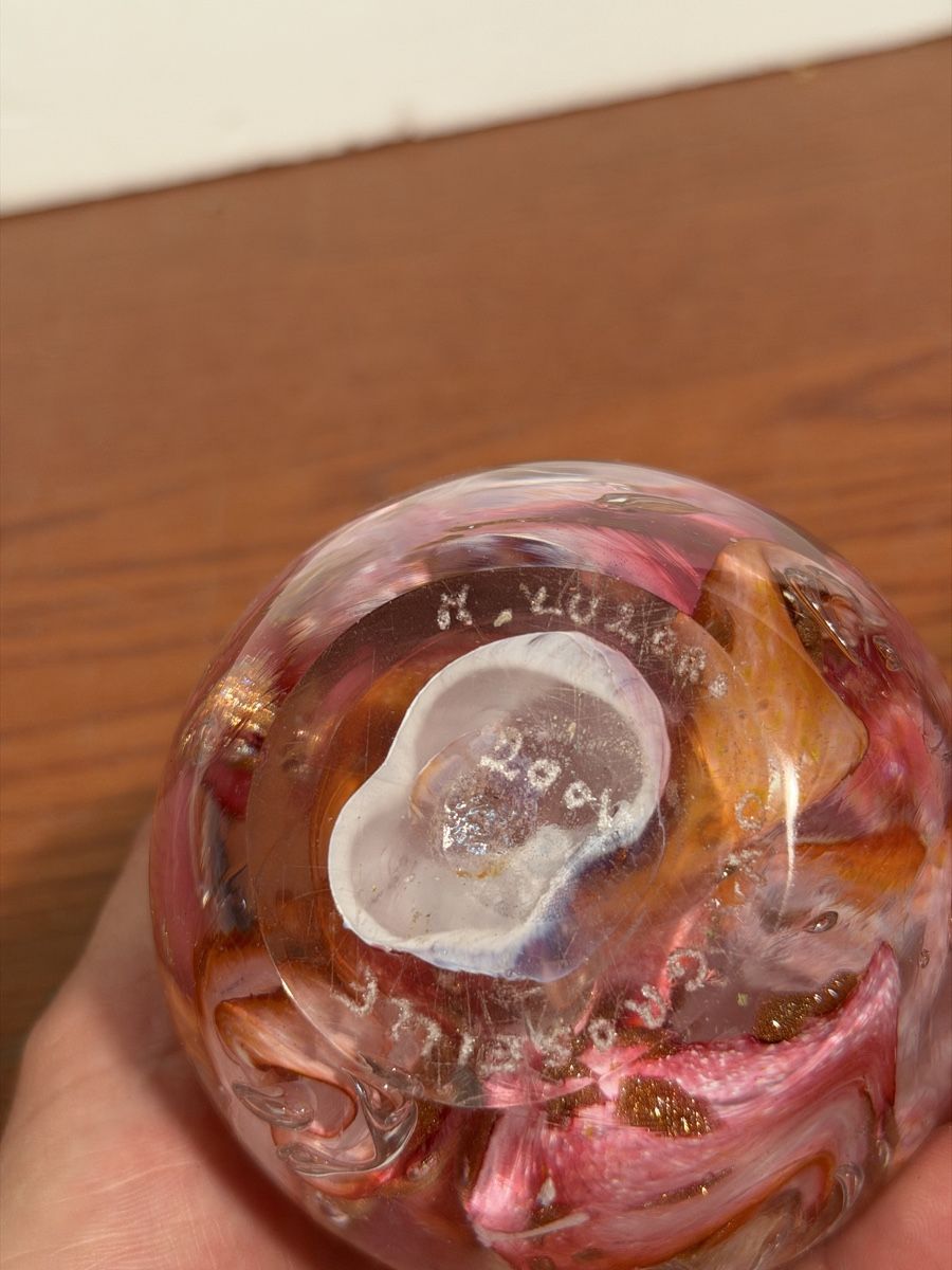 Bicchieri: Handblown Glass Egg Paperweight - Signed Luzoro 2000 – Usato da Lausanne venduto da artnouveau04 5