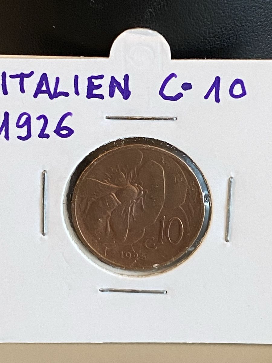 Tutti le monete: Italia - 10 centimes - 1926 – Usato da Payerne venduto da Mike1682