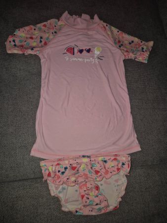 Sommerliches UV-Badebekleidungsset für Mädchen, Grösse 110