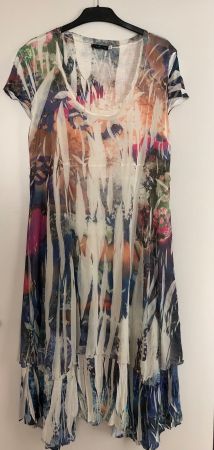 Sommerliches Kleid mit speziellem Print, Gr. L Top Zustand
