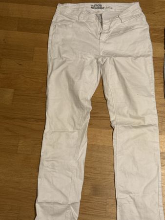 Cream Cotton Trousers - Size 40 - Great Condition!
