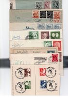 Deutschland, 10 Belege Deutschland, 1946, 47, 52, 53, 54