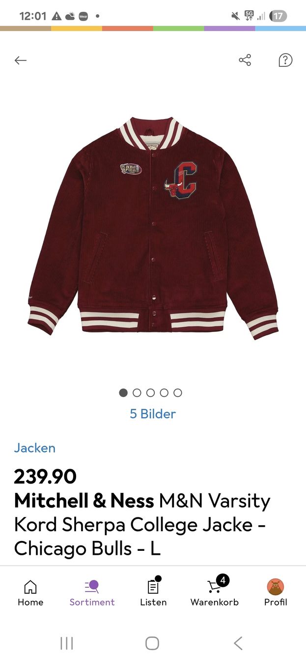 Mitchell & Ness Giacche: Chicago Bulls College Jacke – Nuovo (secondo la descrizione) da Oberegg venduto da FranziskaCH12 4