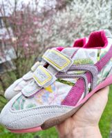 GEOX RESPIRA SNEAKER SCHUHE 37 LEDER BLÜTE GLITZER FITNESS