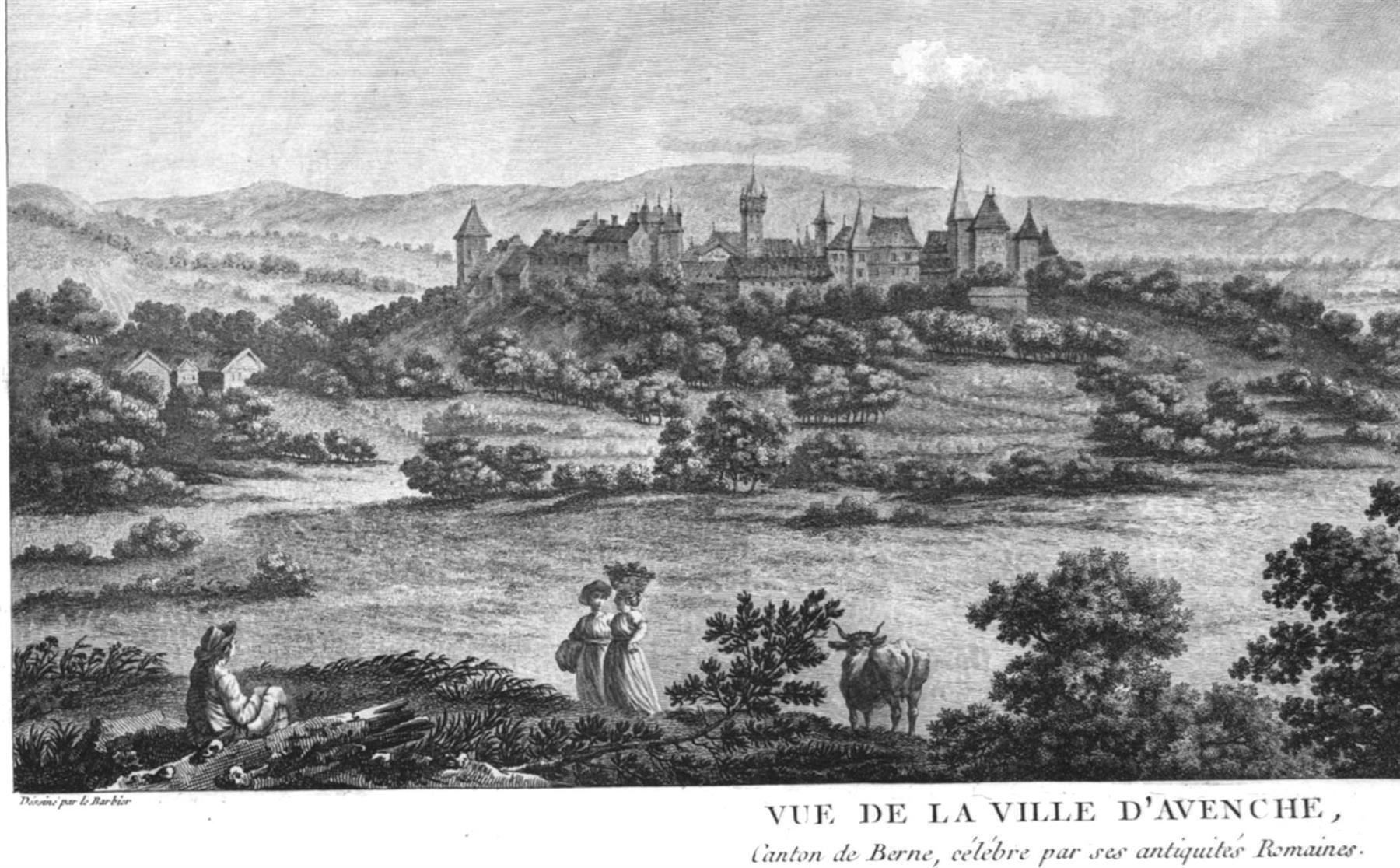 Incisioni: Avenches Originalkupferstich 1780 – Usato da Rafz venduto da Helvet32 1