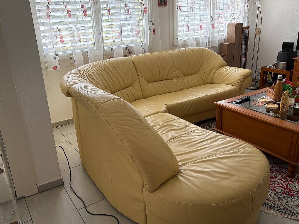 Divani: Ecksofa Leder Beige - Gebraucht - Guter Zustand – Usato da Ottenbach venduto da LsL-x6v2 1