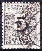 Timbre Espagne 1938 5 centimos de Entrega oblitéré