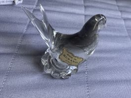 Oiseau en Verre de Murano Vintage avec Étiquette d’Origine