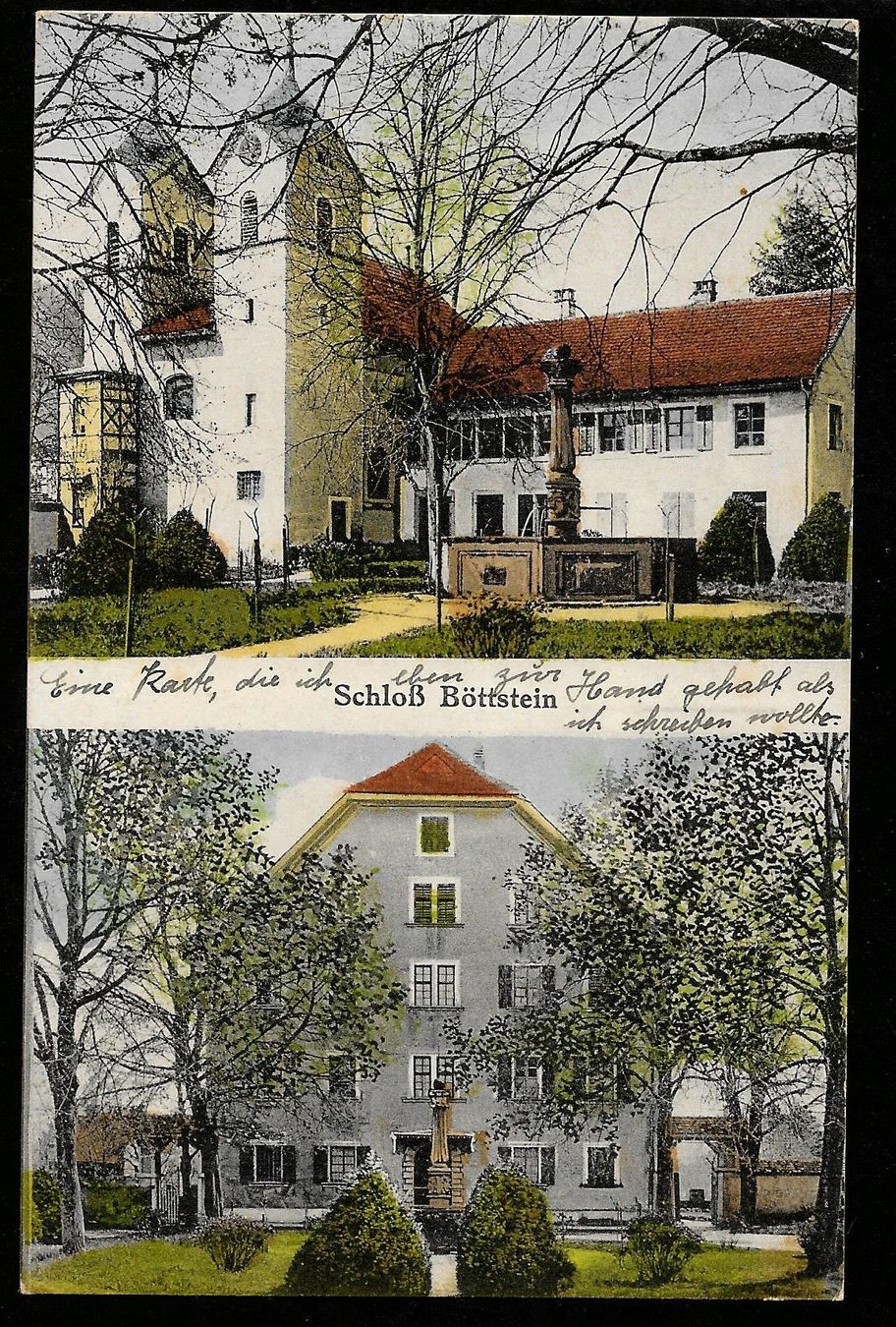 Cartoline postali: Böttstein Schloss 2 Bilder coloriert – Usato da Olten venduto da clotaldi