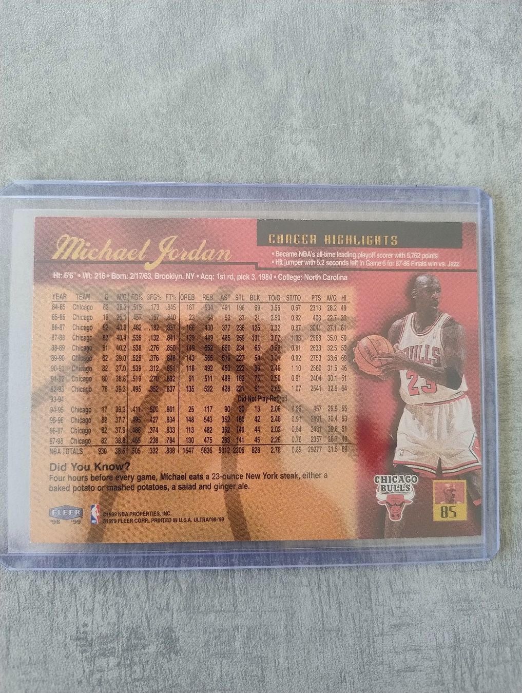 Nba Carte collezionabili: NBA 1998 ULTRA 85 MICHAEL JORDAN  – Nuovo (secondo la descrizione) da Martigny venduto da jul_7s5x 1