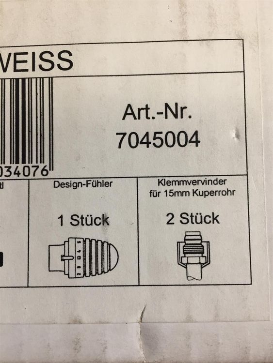 Thermostat-Set Eckform 1/2" weiss-403 4