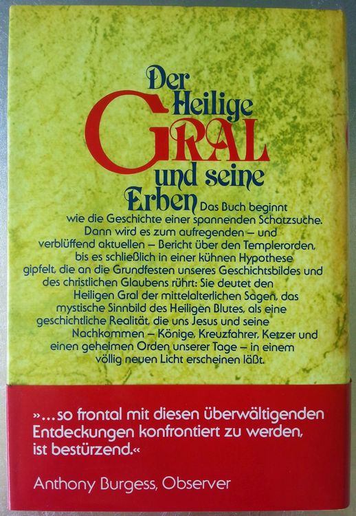 Der Heilige Gral und seine Erben, 1986 Kaufen auf Ricardo
