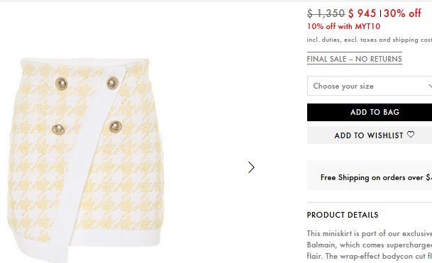 Balmain Gonne: Balmain Rock /  jupe .38 – Nuovo (secondo la descrizione) da Collonges venduto da arashee 2