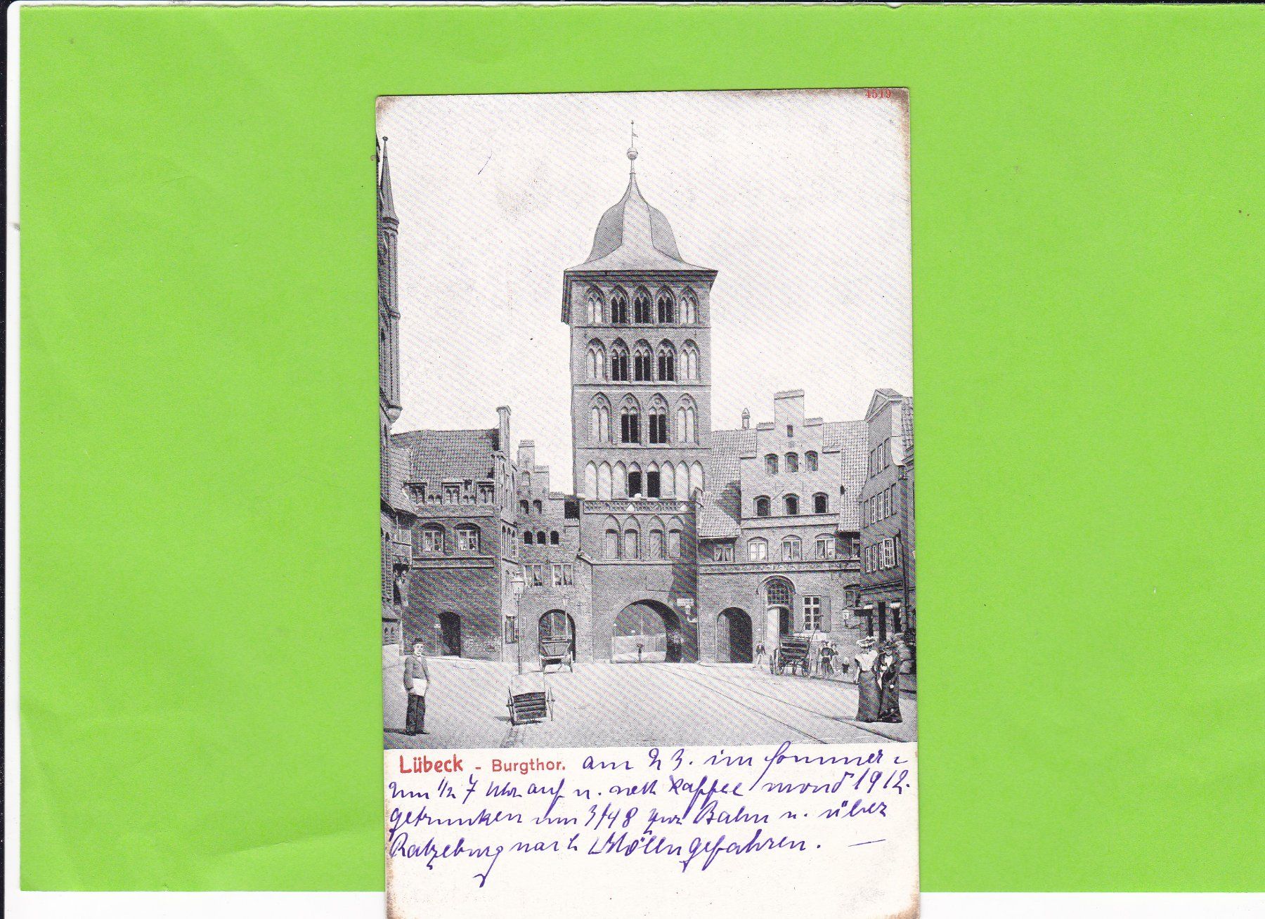 Cartoline postali: Lübeck-Burgthor-belebt – Usato da St. Peterzell venduto da neckertal