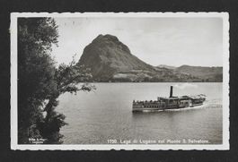 Carte Postale Lago di Lugano col Monte S. Salvatore (1930s)