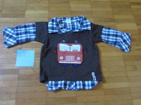 Pull - chemise taille 68 comme neuf