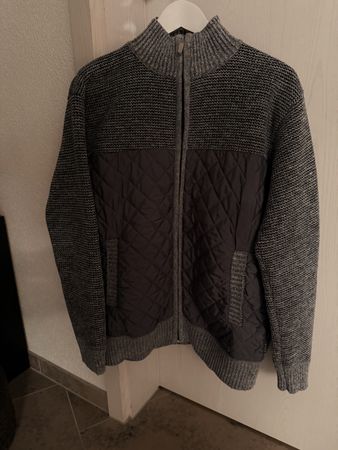 Strickjacke Grau Gefüttert Gr. L