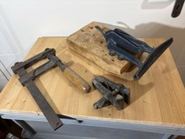 Vintage Set: 3 alte Zwingen, Werkzeuge für Holzbearbeitung