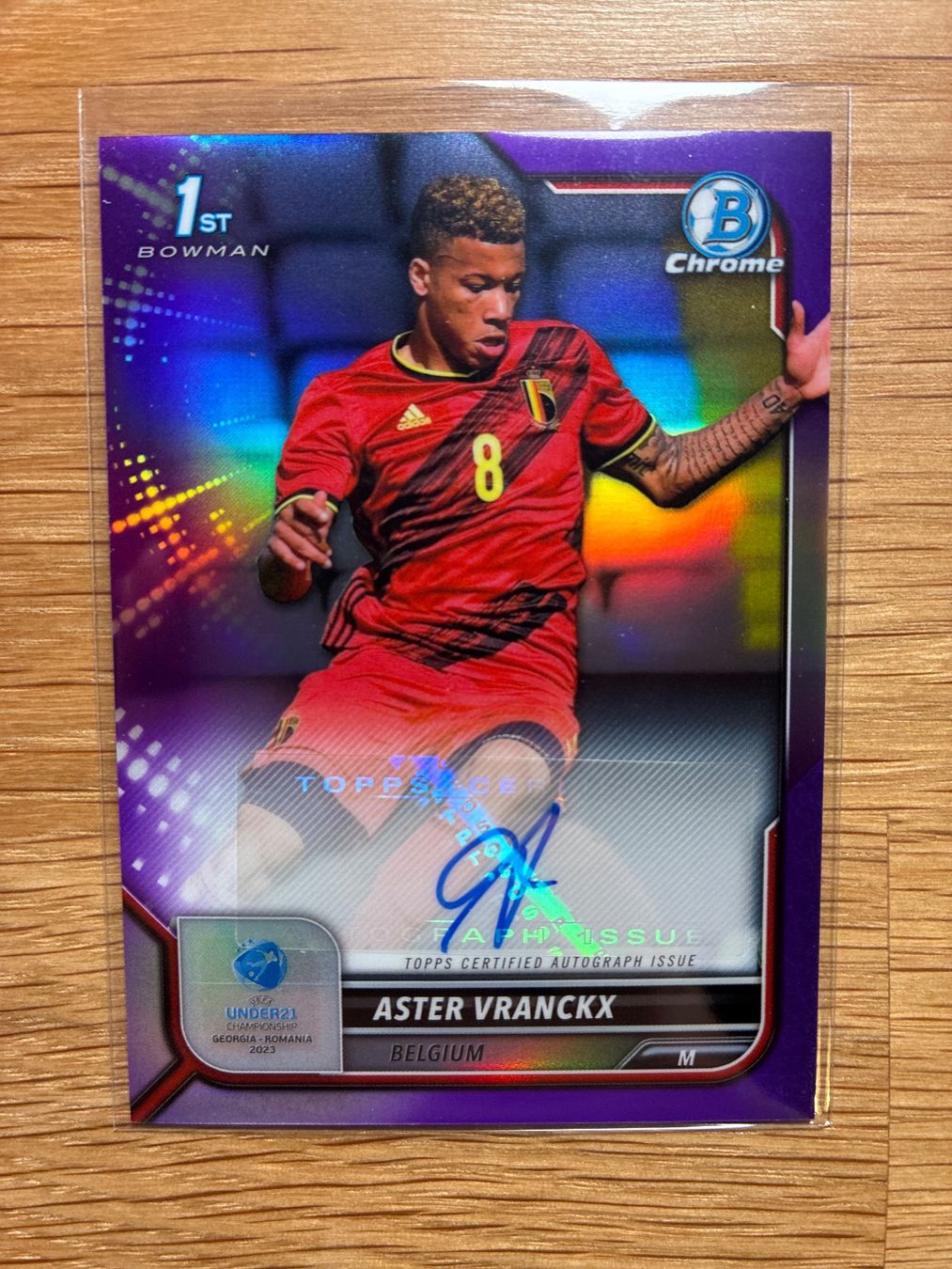 Topps Carte collezionabili: Topps Chrome Bowman Aster Vranckx 1st Autogramm /250 – Usato da Wangenried venduto da Garagara