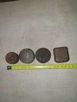 Alte WaagenGewichte, Metall, total 4 st Top!