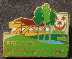 BB926 - Pin Holzbrücke Brücken Einweihung 1994 Oberglatt ZH