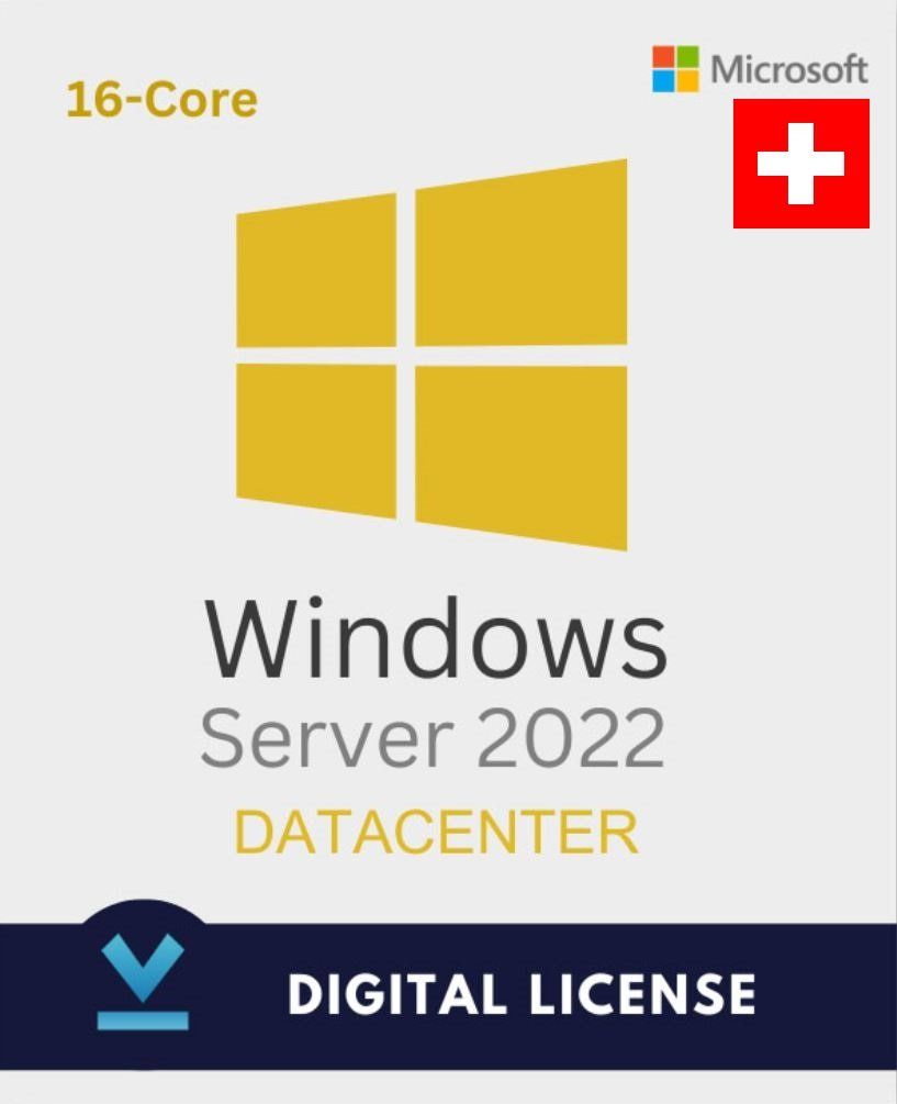 Software: Microsoft Windows Server 2022 Datacenter Lizenz Key 16 Core – Nuovo e nell'imballaggio originale da Rümlang venduto da Swiss_Flash_Deal