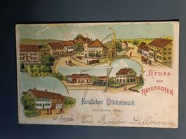 Litho PK / Gruss aus Räterschen - Depot Gelaufen 1902