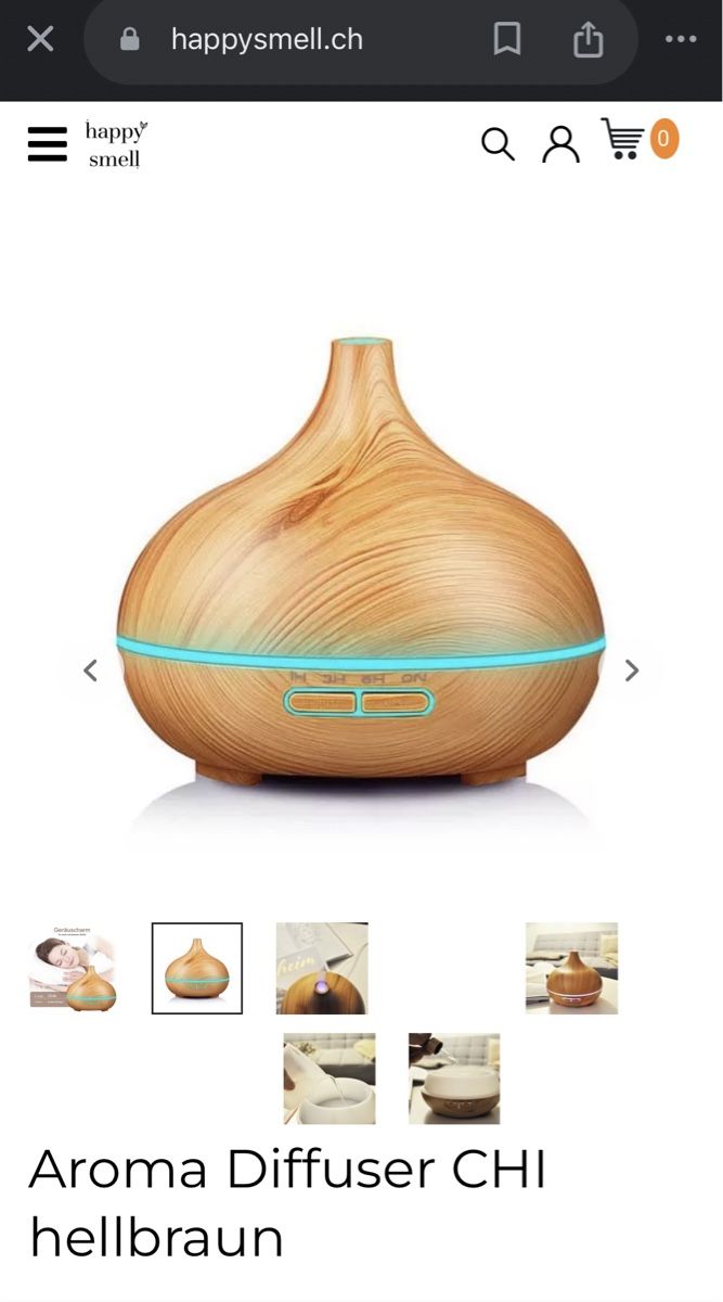 Diffusori di oli essenziali: Aroma Diffuser CHI hellbraun mit Ölen – Nuovo (secondo la descrizione) da Schüpfen venduto da Bella1.