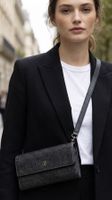 100% CHANEL Coated Leather Wallet - Black - Excellent!